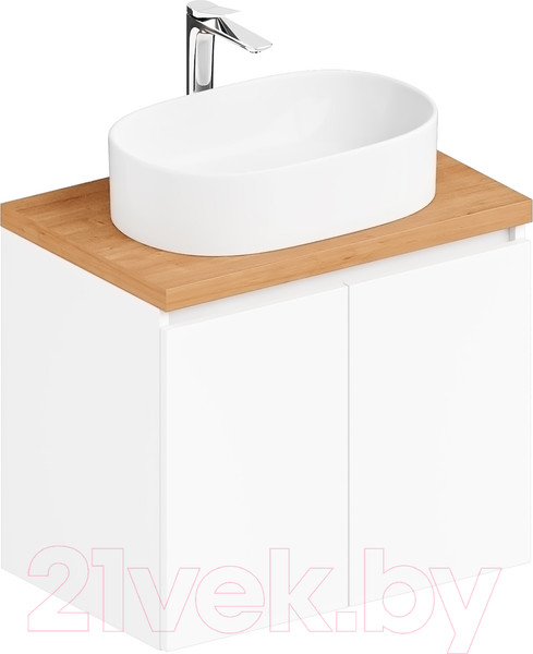 Изображение товара Тумба под умывальник ЗОВ Монови 80 / M80LW0LW-HPL38T (туя/белый)