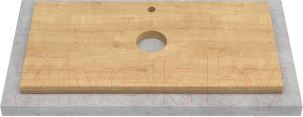 Изображение товара Тумба под умывальник ЗОВ Монови 80 / M80LW0LW-HPL38T (туя/белый)