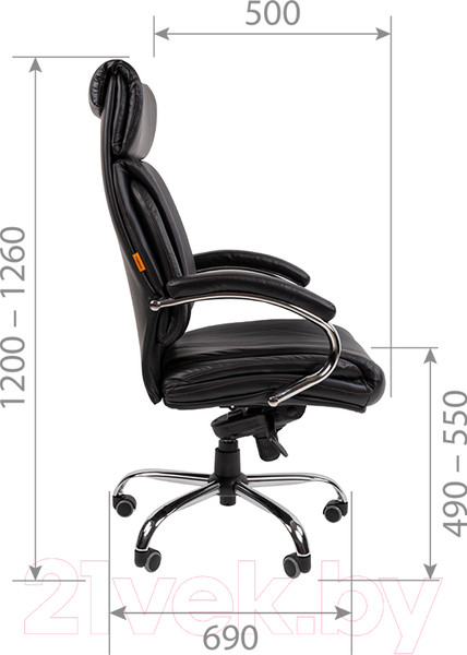 Изображение товара Кресло офисное Chairman CH423 (экокожа коричневый)