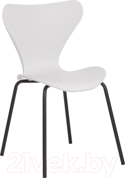 Изображение товара Стул Tetchair Jacobsen DC 102-1 пластик/металл (белый/черный)
