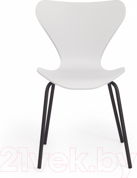 Изображение товара Стул Tetchair Jacobsen DC 102-1 пластик/металл (белый/черный)