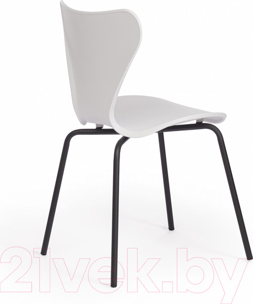 Изображение товара Стул Tetchair Jacobsen DC 102-1 пластик/металл (белый/черный)