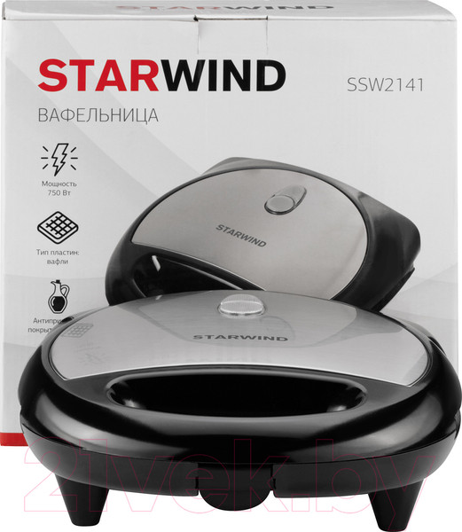 Изображение товара Вафельница StarWind SSW2141 (черный)