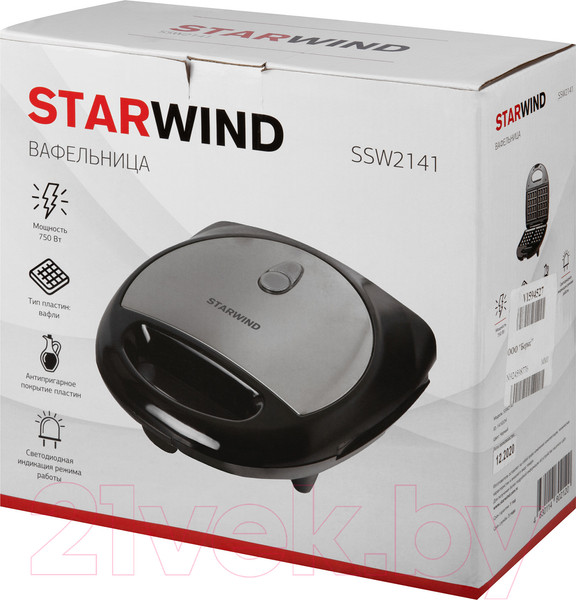 Изображение товара Вафельница StarWind SSW2141 (черный)