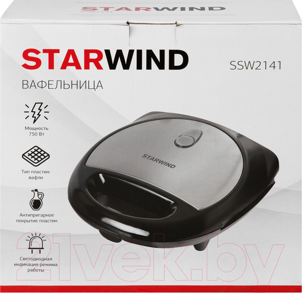 Изображение товара Вафельница StarWind SSW2141 (черный)