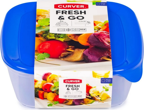 Изображение товара Набор контейнеров Curver Fresh&Go / 08924-139-00 (3шт, синий)