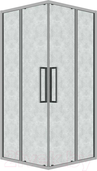 Изображение товара Душевой уголок Grossman Cosmo 80x80x195 / 300.K33.02.8080.10.02 (хром/шиншилла стекло)