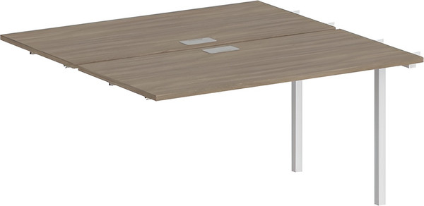 Изображение товара Комплект столов модульных Norden 320x163.8x75 / SG.219.OD.44.WH (белый/дуб темный)