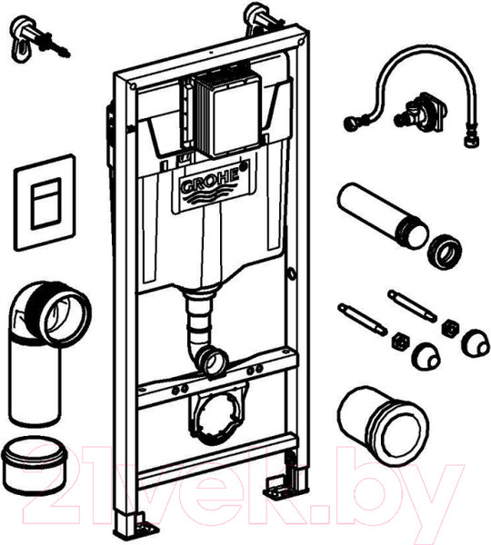 Изображение товара Унитаз подвесной с инсталляцией AM.PM X-Joy C851701SC + Grohe Rapid SL 38772001 + Marberg 410 SE CR