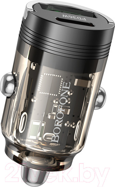 Изображение товара Адаптер питания автомобильный Borofone BZ29A PD36W + QC3.0 (прозрачный)