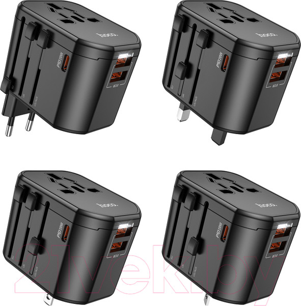 Изображение товара Переходник сетевой Hoco AC15 (черный)