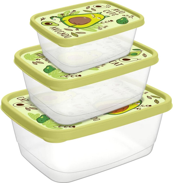 Изображение товара Набор контейнеров Idi Land 221181820/04 (3шт, салатовый)