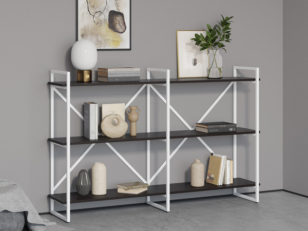 Изображение товара Стеллаж Loftyhome Мальборк Рант 160 / 1628074 (венге/белое основание)