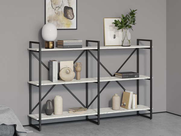 Изображение товара Стеллаж Loftyhome Мальборк Рант 160 / 1628078 (мрамор сноу)