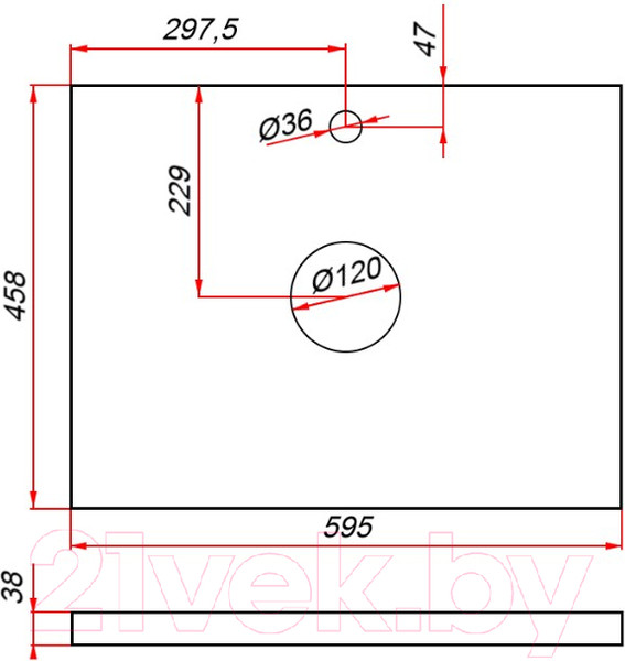 Изображение товара Тумба под умывальник ЗОВ Монови 60 / M60LW0LW-HPL38T (туя/белый)