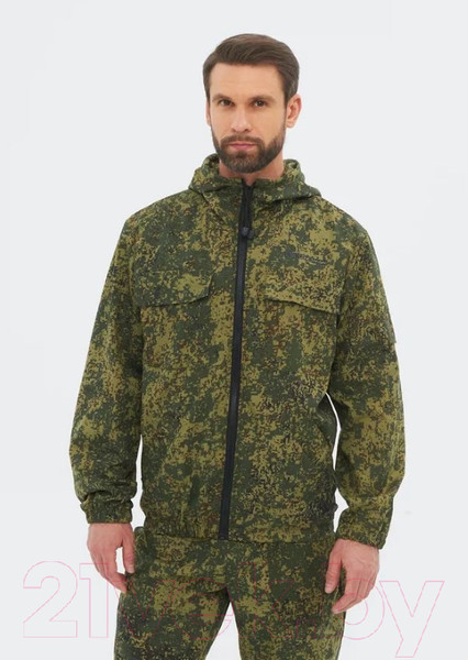 Изображение товара Костюм для охоты и рыбалки Huntsman Стрелок летний Сорочка смесовая Цифра зеленая (р-р 52-54/182-188)