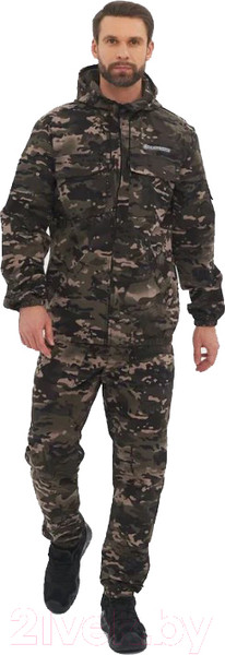 Изображение товара Костюм для охоты и рыбалки Huntsman Стрелок летний Сорочка смесовая Черный мультикам (р-р 52-54/182-188)