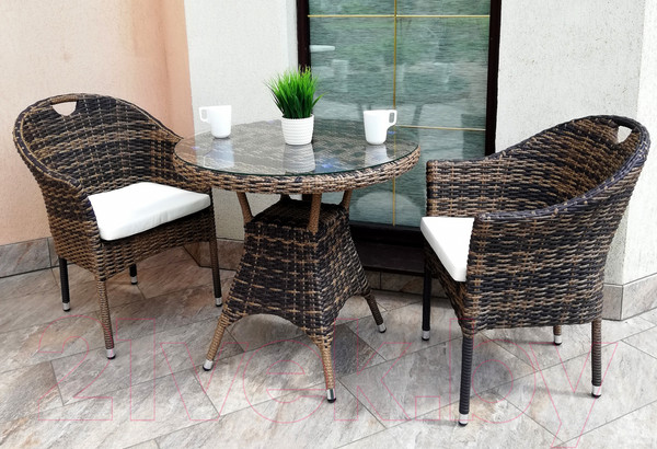Изображение товара Комплект садовой мебели ForGarden Geneva Lux 2/Geneva Lux 80 / BN10912