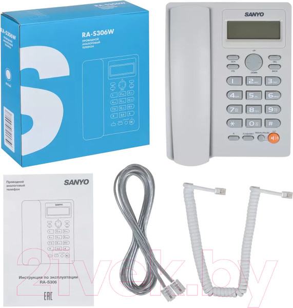 Изображение товара Проводной телефон Sanyo RA-S306W