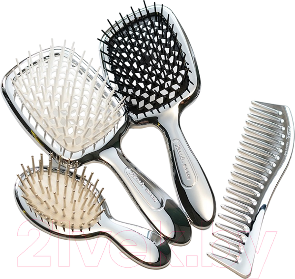 Изображение товара Расческа Janeke Superbrush Small Limited Edition CRSP235 BIA (серебристый/белый)