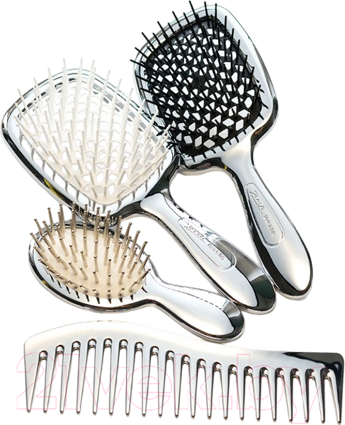 Изображение товара Расческа Janeke Superbrush Small Limited Edition CRSP235 BIA (серебристый/белый)
