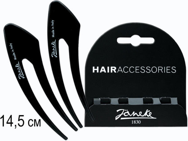 Изображение товара Набор заколок для волос Janeke Hair Clip JG49020 NER (2шт, черный)
