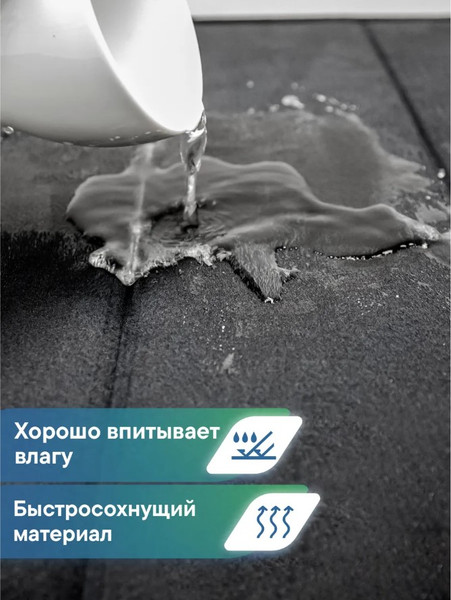 Изображение товара Коврик для туалета Вилина Велюр / 7191 (50x60, черный)