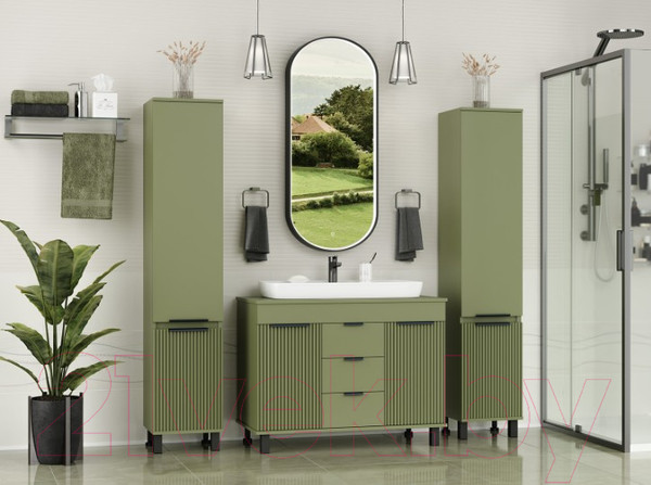 Изображение товара Шкаф-пенал для ванной Brevita Enfida 35 / ENF-05035-0801L