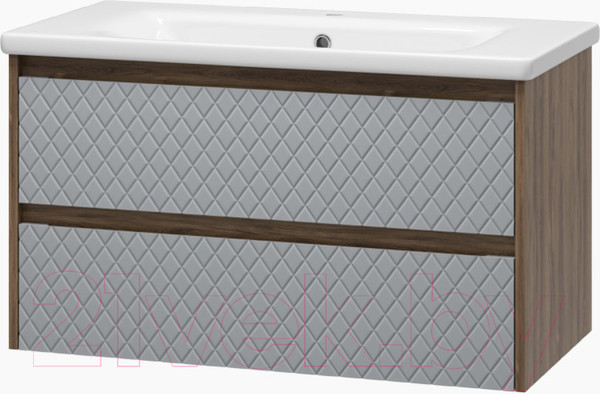 Изображение товара Тумба под умывальник Brevita Chester 90 / CHE-09090-49502Я (серый/темное дерево)