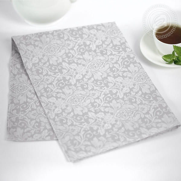 Изображение товара Полотенце АртПостель Вензель из рогожки (50x70, серый)