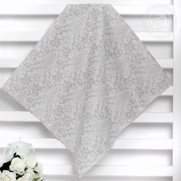 Изображение товара Полотенце АртПостель Вензель из рогожки (50x70, серый)