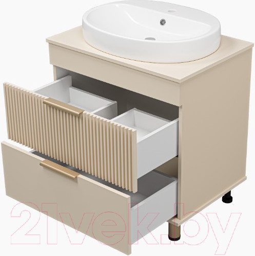 Изображение товара Тумба под умывальник Brevita Enfida 70 / ENF-06070-0342Я (бежевый матовый)