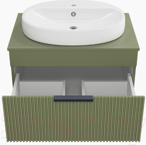 Изображение товара Тумба под умывальник Brevita Enfida 70 / ENF-06070-0841Я (зеленый матовый)