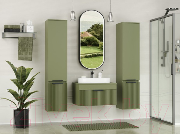 Изображение товара Тумба под умывальник Brevita Enfida 70 / ENF-06070-0841Я (зеленый матовый)