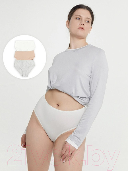 Изображение товара Комплект женских трусов Mark Formelle 412075-3 (р.118, сумрачно-белый-4)