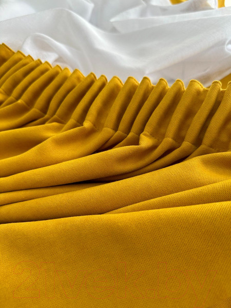 Изображение товара Гардина Ника Зварико 777175 400x175-125 (белый/горчичный 12)