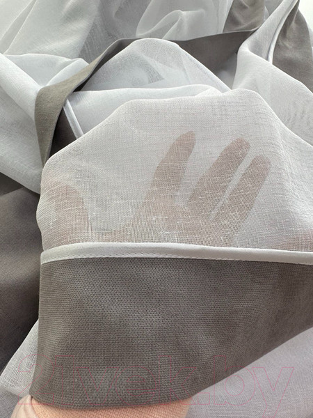 Изображение товара Гардина Ника Зварико 777175 400x175-125 (белый/серый 30)