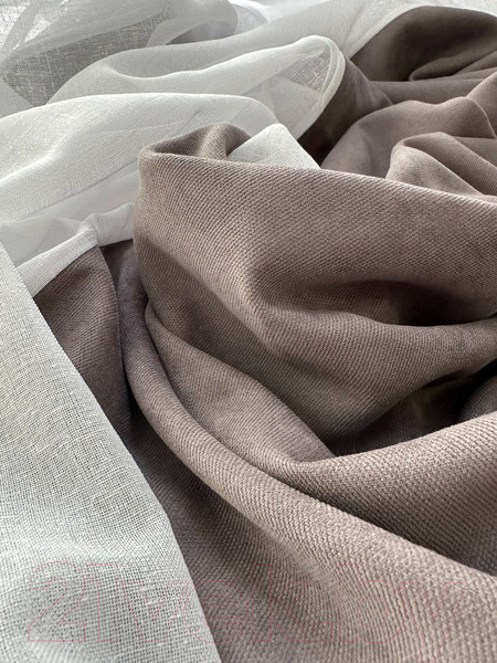 Изображение товара Гардина Ника Зварико 777175 400x175-125 (белый/темно-серый 300)