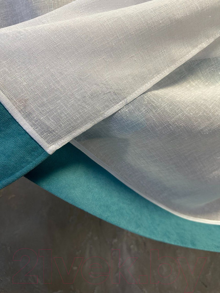 Изображение товара Гардина Ника Зварико 777175 400x175-125 (белый/бирюзовый 18)