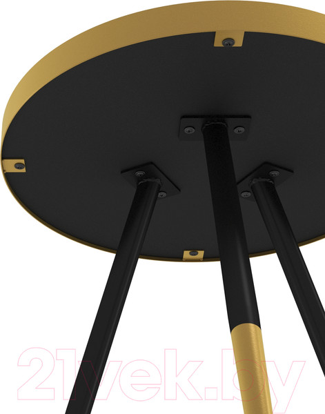 Изображение товара Журнальный столик Sheffilton SHT-CT28 МДФ (черный муар/золото/черный металл)