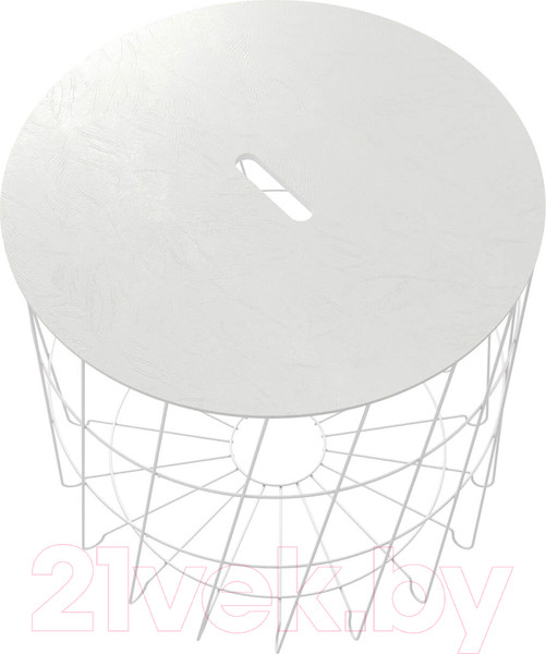 Изображение товара Журнальный столик Sheffilton SHT-CT41 МДФ (мисандея/белый муар/металл)