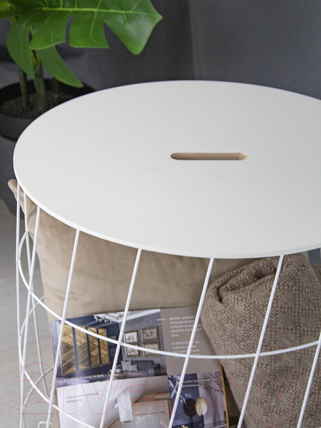 Изображение товара Журнальный столик Sheffilton SHT-CT41 МДФ (мисандея/белый муар/металл)