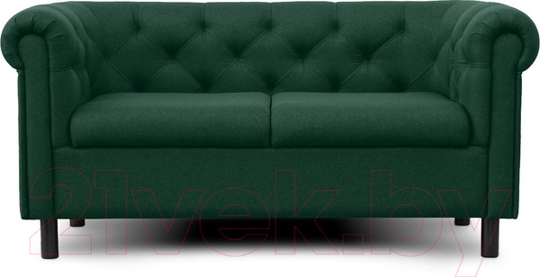 Изображение товара Диван Brioli Винчестер двухместный (J8/темно-зеленый)
