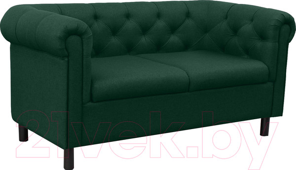 Изображение товара Диван Brioli Винчестер двухместный (J8/темно-зеленый)