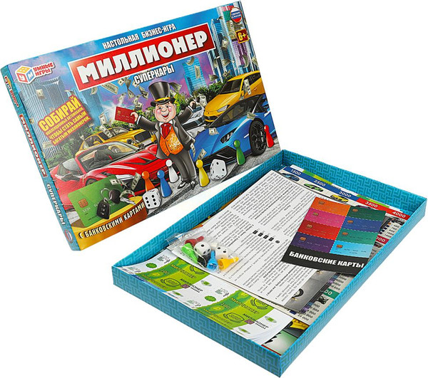 Изображение товара Настольная игра Умные игры Суперкары. Миллионер / 4650250583295