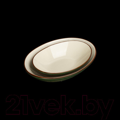 Изображение товара Салатник Luxstahl China Town HM04442-7.5 / фк8506 (слоновая кость/зеленый)