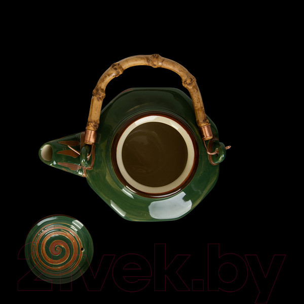 Изображение товара Заварочный чайник Luxstahl China Town HM05152 / фк8517 (слоновая кость/зеленый)