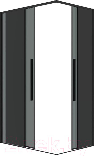 Изображение товара Душевая дверь Grossman Galaxy 90x195 / 1/2.K33.01.90.21.10 (черный матовый/тонированное стекло)