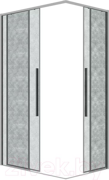 Изображение товара Душевая дверь Grossman Galaxy 80x195 / 1/2.K33.01.80.10.02 (хром/шиншилла стекло)