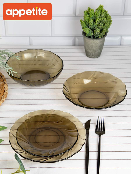 Изображение товара Набор тарелок Appetite Bronze 24bronze (24шт)